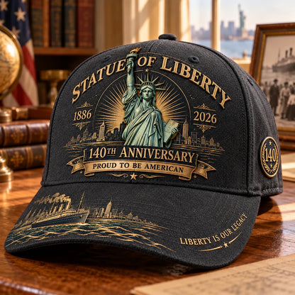 💝 Last Day 49% Off – 🗽 Statue of Liberty 140th Anniversary 1886–2026 Heritage Cap | Cotton-Poly Blend • Commemorative Design • Adjustable Fit 🇺🇸