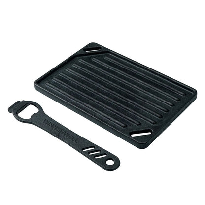 🏕️ Portable Cast Iron Camping Stove – Outdoor Cooker with Viewing Windows