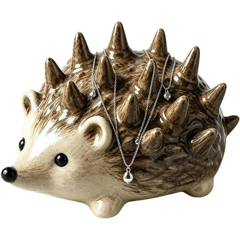 ✨ Cute Resin Hedgehog Ring & Trinket Holder