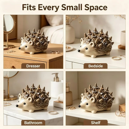 ✨ Cute Resin Hedgehog Ring & Trinket Holder
