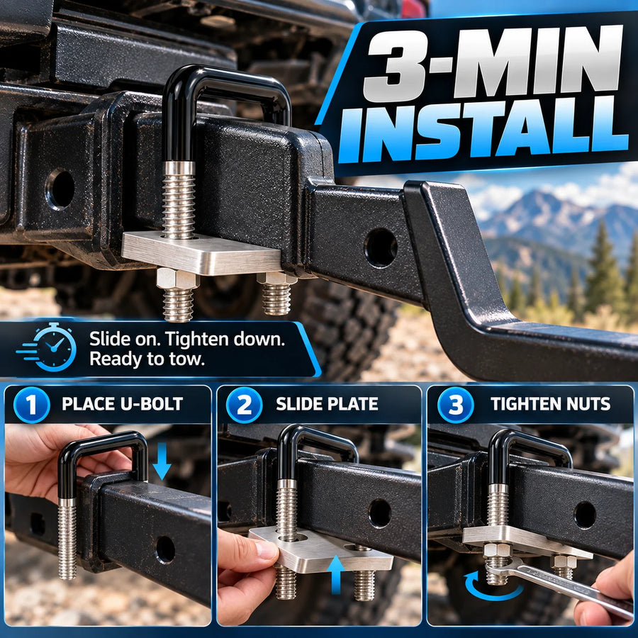 Heavy-duty hitch tightening hardware