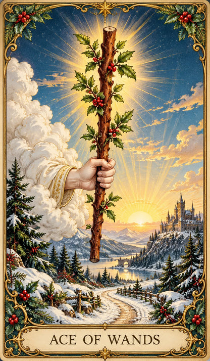Last Day 49% OFF🎉-🔮 Yuletide Tarot Deck | 78 Festive Cards & A Guided 12-Day Holiday Ritual