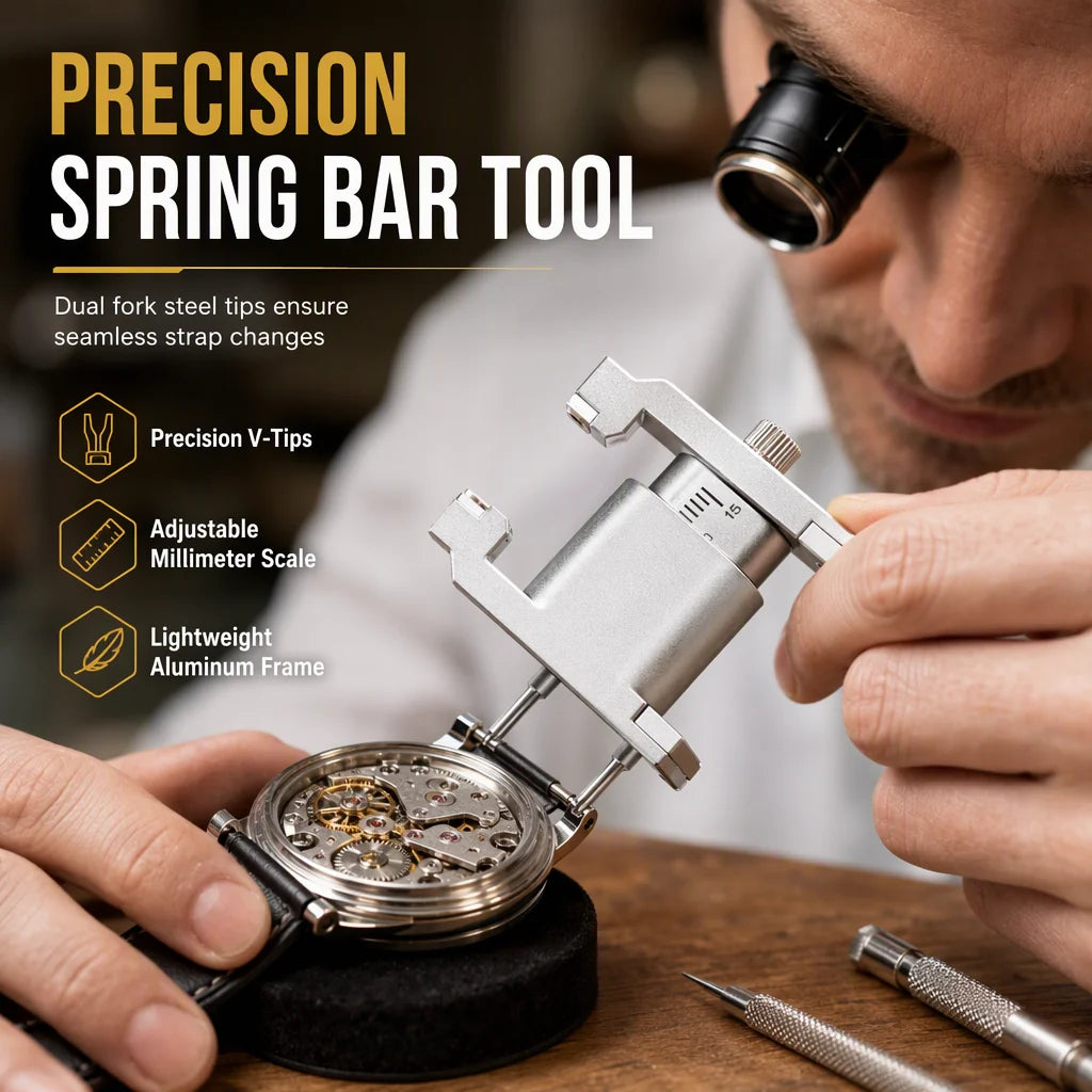 ⌚✨ Spring Bar Plier Tool – 50% Off! Dual-fork Precision, Adjustable Mm Scale, Replaceable Alloy Tips – Scratch-free Strap Changes. 🛠️