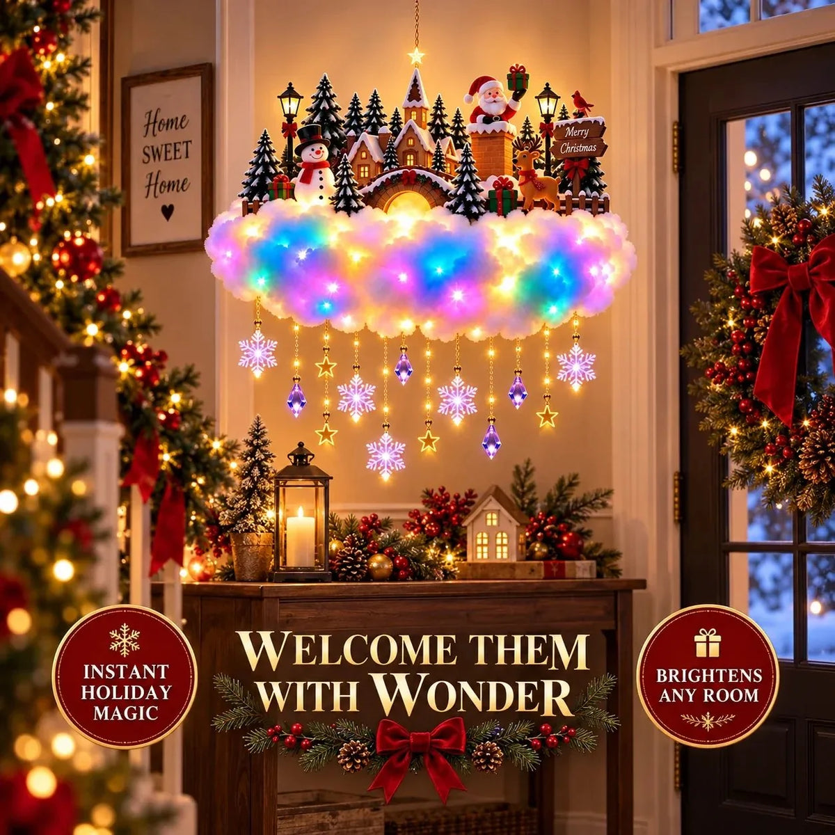 ✨Magical Christmas Glow Cloud Wall Hanging✨