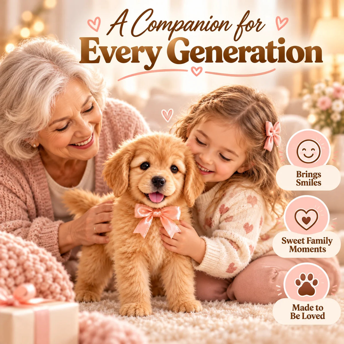 🎄49% OFF🐕🐾 Golden Buddy™ Realistic Robot Golden Retriever Puppy.