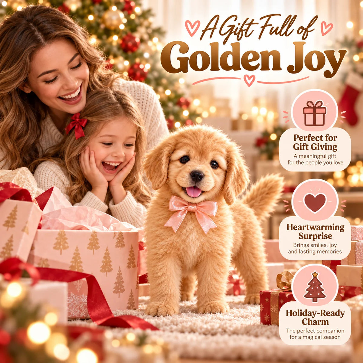 🎄49% OFF🐕🐾 Golden Buddy™ Realistic Robot Golden Retriever Puppy.