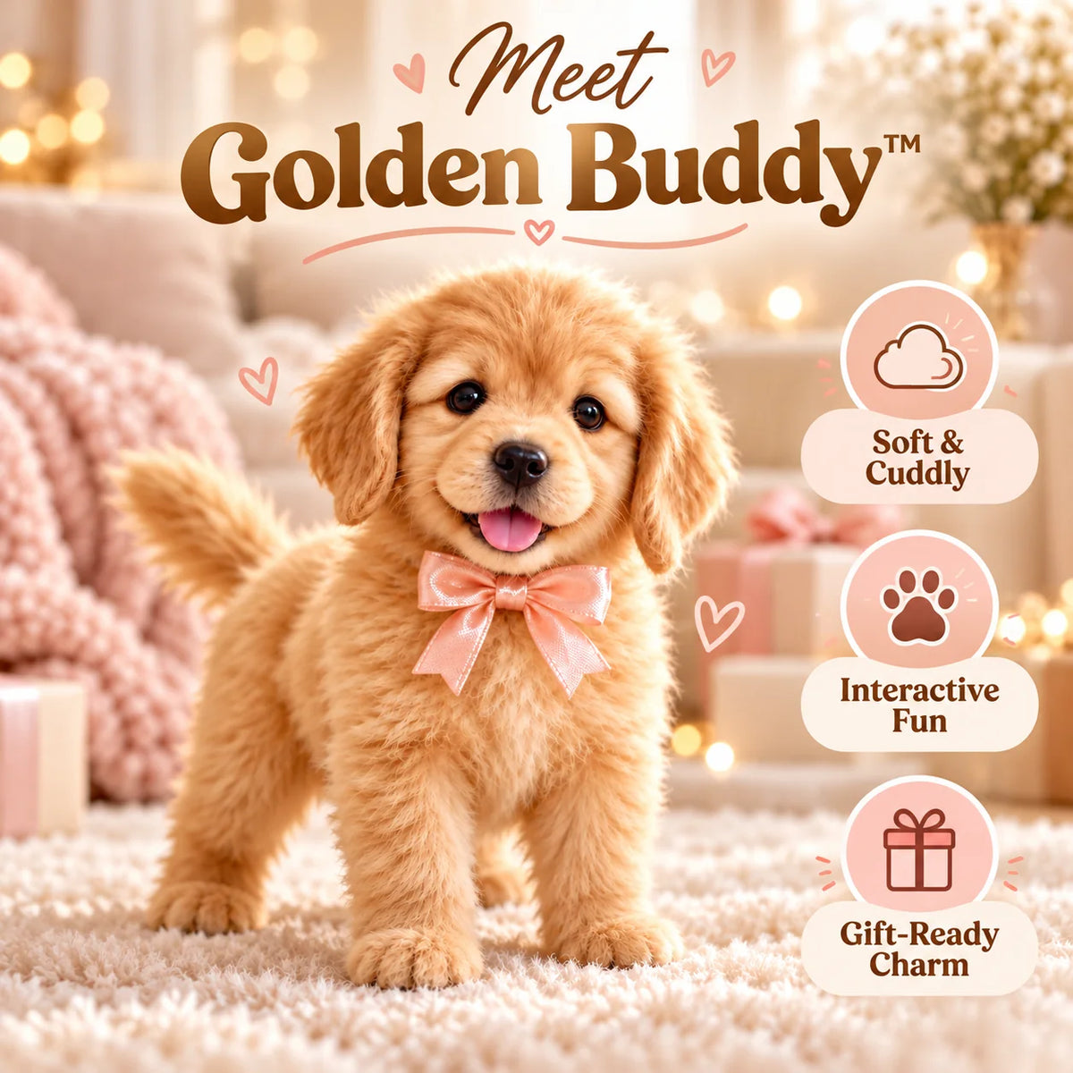 🎄49% OFF🐕🐾 Golden Buddy™ Realistic Robot Golden Retriever Puppy