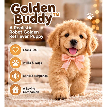 🎄49% OFF🐕🐾 Golden Buddy™ Realistic Robot Golden Retriever Puppy.