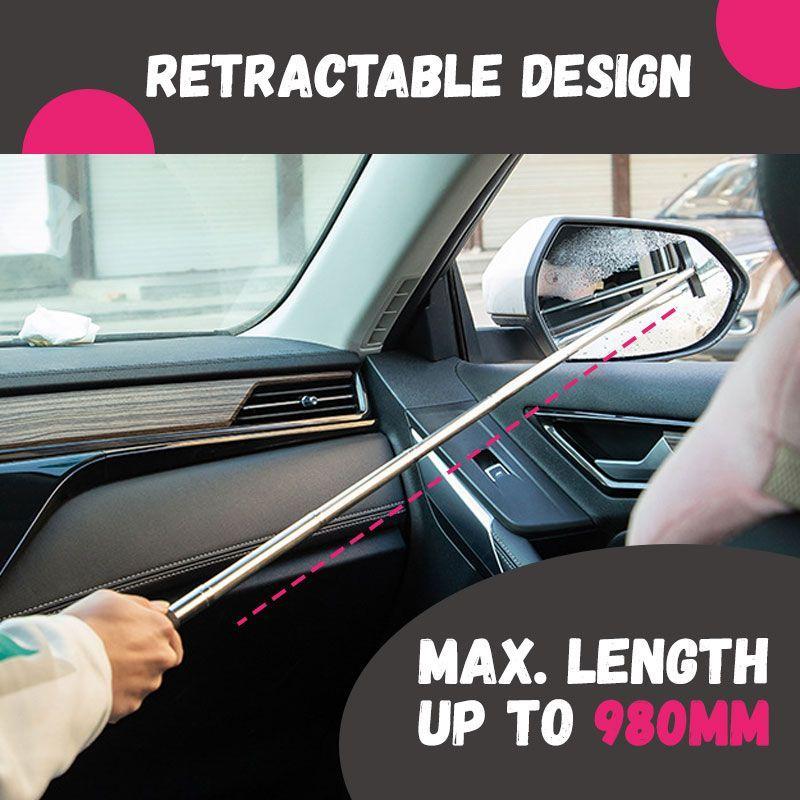 🚗 Retractable Rearview Mirror Wiper – Easy Rainwater Removal Tool