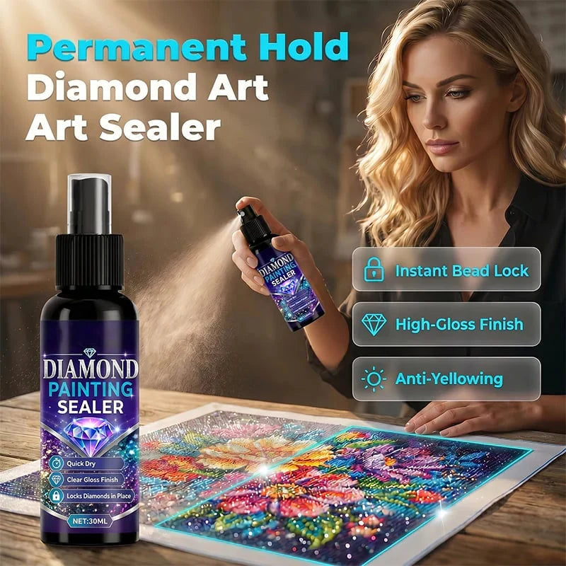 💎✨ Diamond Art Sealer Spray – Locks Beads, Glossy Finish, Fast‑Drying &amp; Long‑Lasting