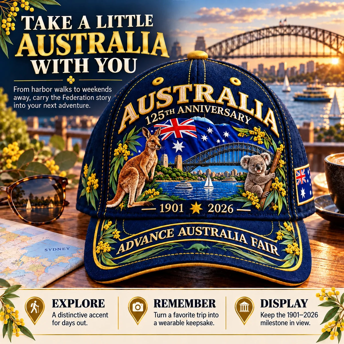 🦘Australia 125th Anniversary 1901–2026 Commemorative Cap