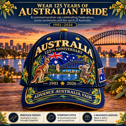 🦘Australia 125th Anniversary 1901–2026 Commemorative Cap