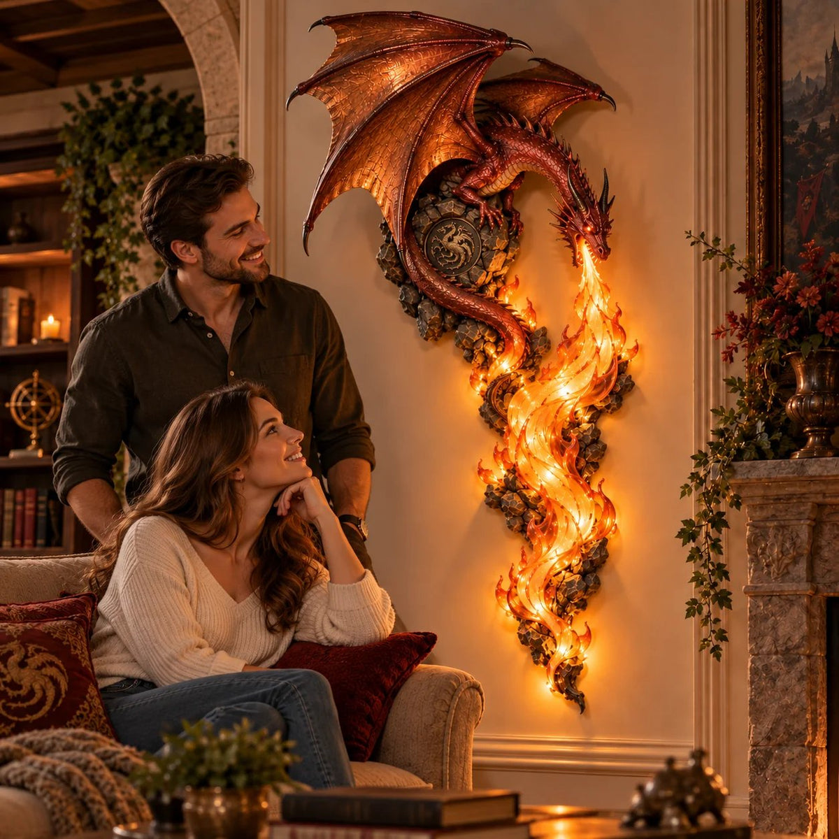 🔥Buy 2 Get 20% OFF🔥🐉 Dragonfire Guardian™ Wall Sconce – A Legendary Flame Awakens On Your Wall 🔥