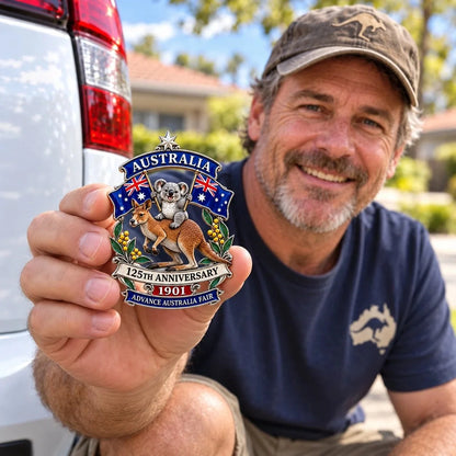 🦘Australia 125th Anniversary Commemorative Metal Car Emblem