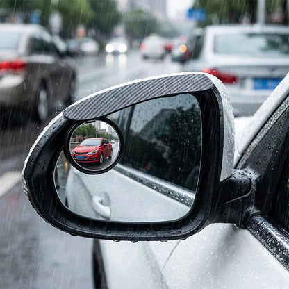 Adjustable Blind Spot Mirrors With Rain Visor