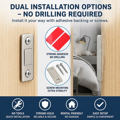 🧲 Magnetic Door Catch – Strong Hold for Cabinets, Closets & Interior Doors