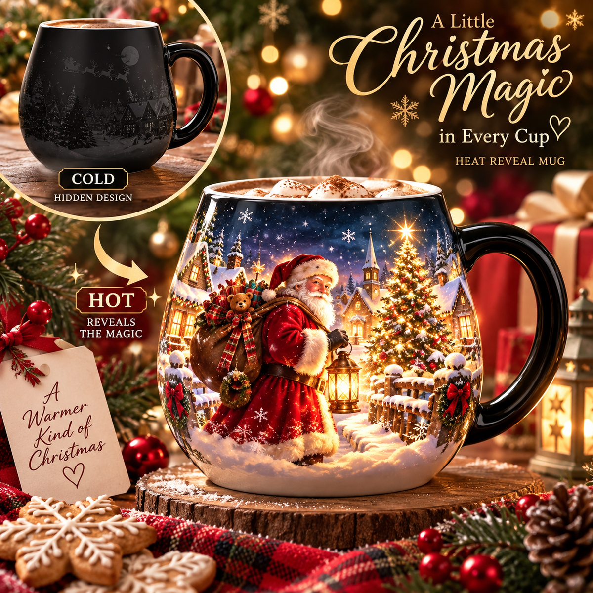 Christmas Magic Color-Changing Mug – Heat Reveal Holiday Gift
