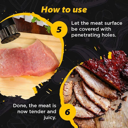 ⏰ Limited-Time Deal | 21-Blade Stainless Steel Meat Tenderizer for Faster Marinating & Easy Cleanup 🥩