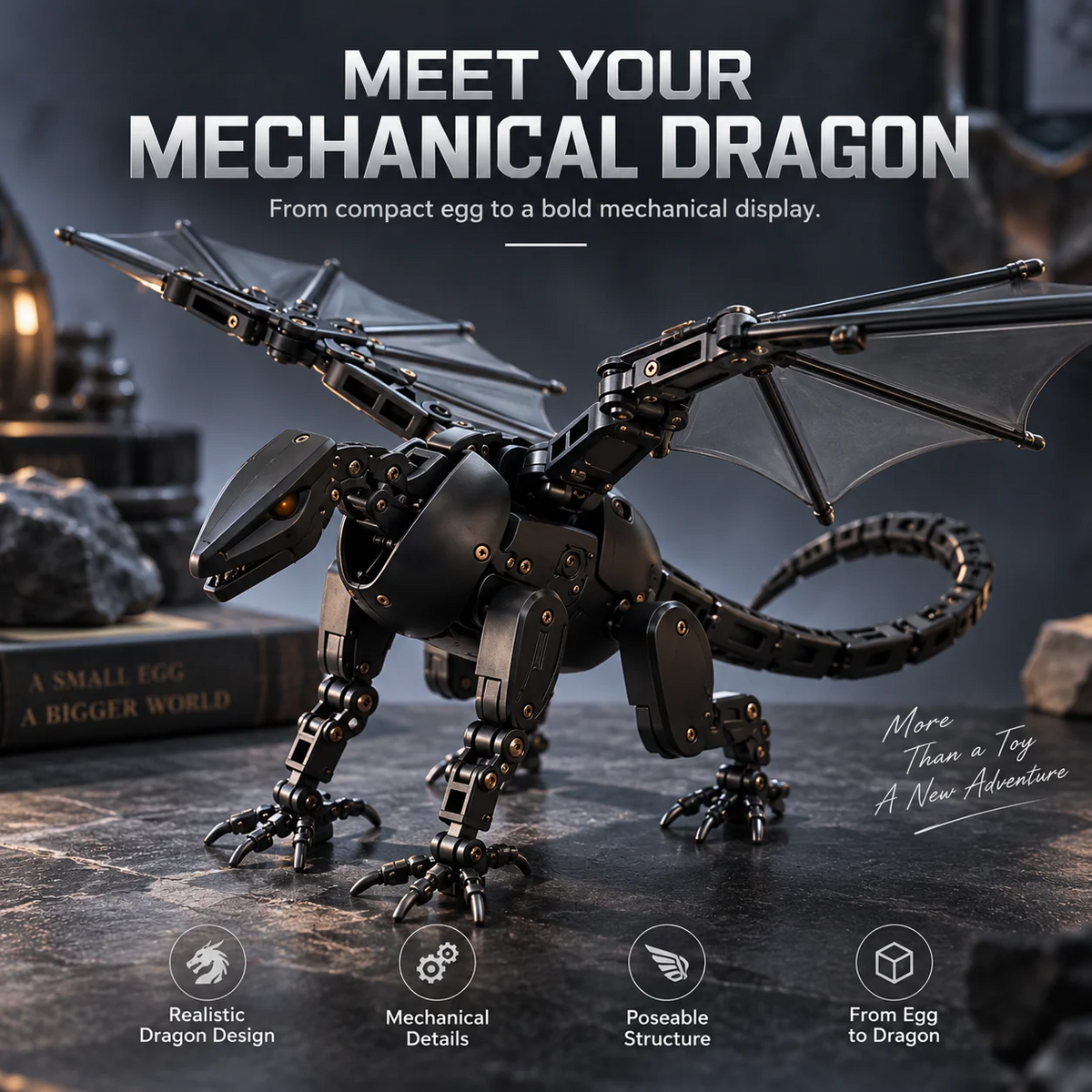 🐉 DragonMorph – Egg to Dragon Transforming Mechanical Toy