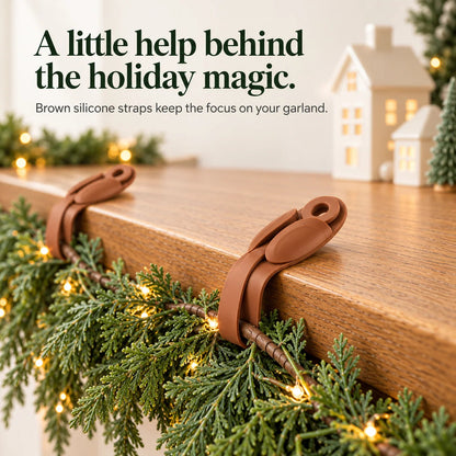 🎄 No-Drill Christmas Garland Hangers – Easy Mantel Decorating Hooks