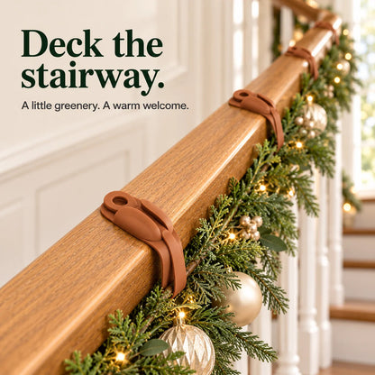🎄 No-Drill Christmas Garland Hangers – Easy Mantel Decorating Hooks