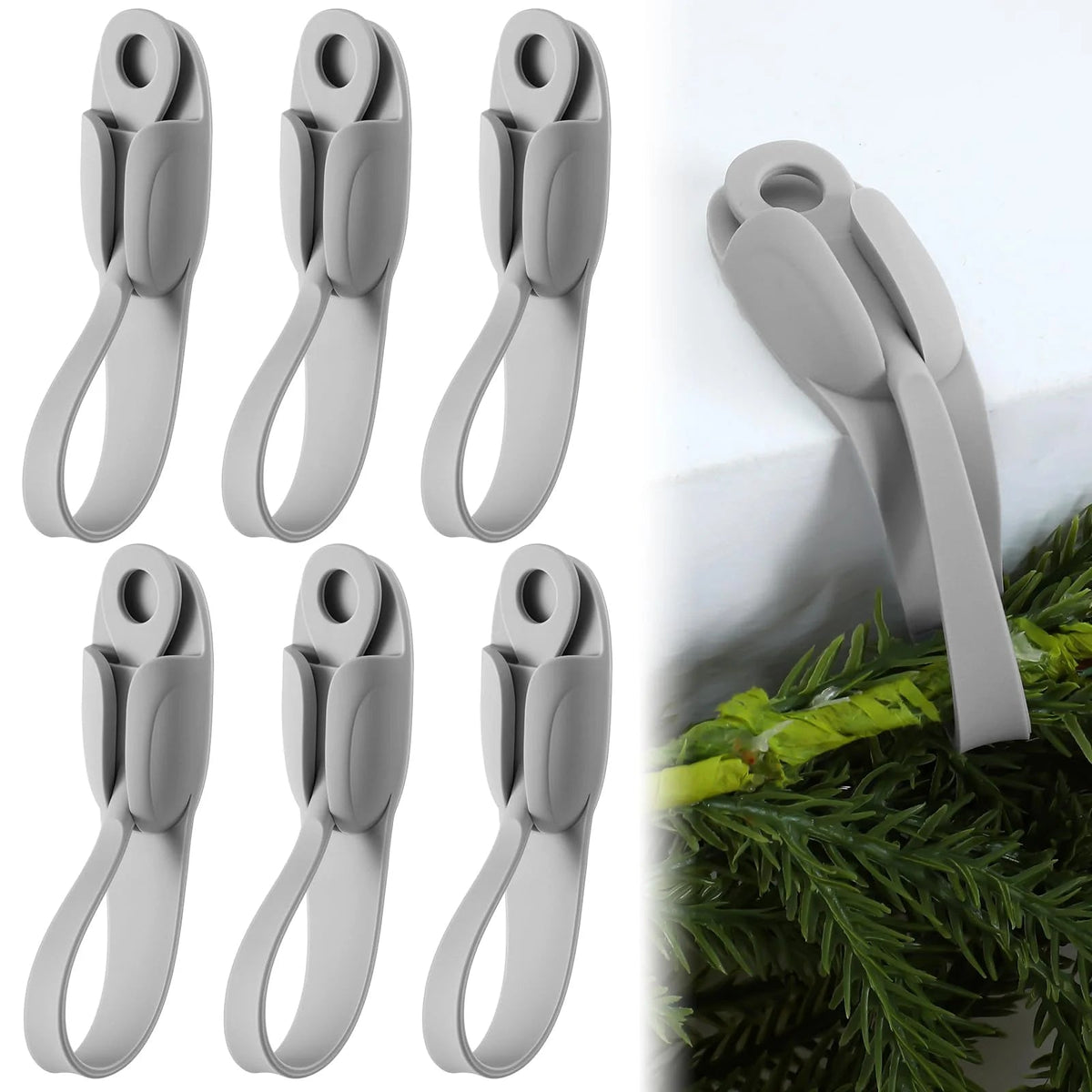 🎄 No-Drill Christmas Garland Hangers – Easy Mantel Decorating Hooks