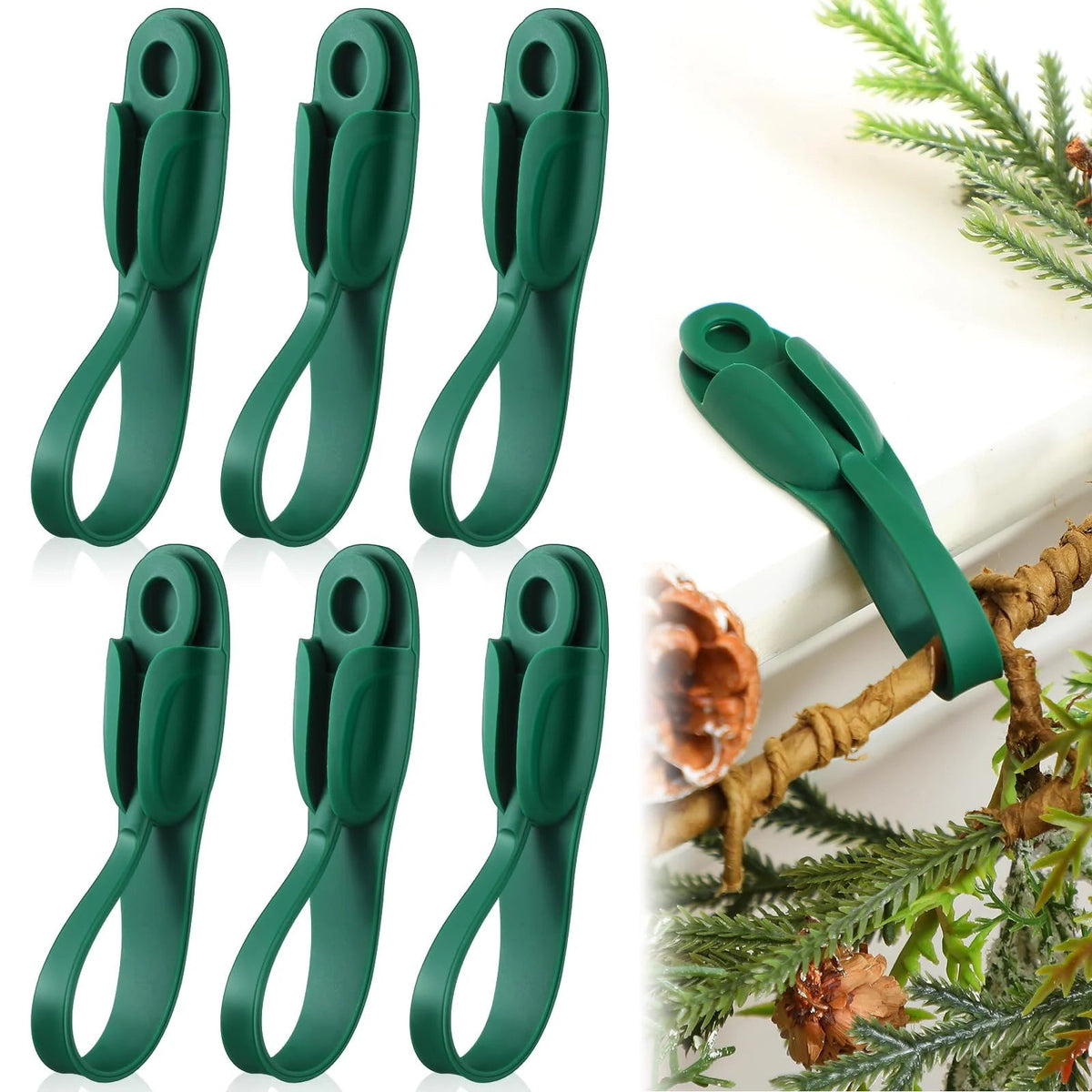 🎄 No-Drill Christmas Garland Hangers – Easy Mantel Decorating Hooks