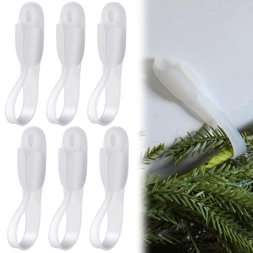 🎄 No-Drill Christmas Garland Hangers – Easy Mantel Decorating Hooks