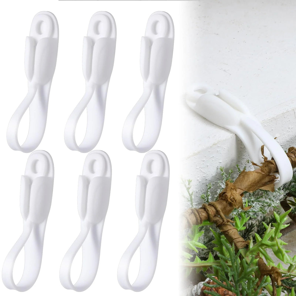 🎄 No-Drill Christmas Garland Hangers – Easy Mantel Decorating Hooks