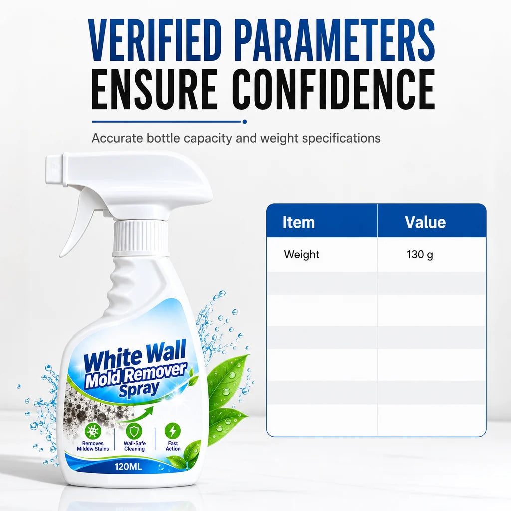 🧴50% OFF NOW! Fast-Acting Wall Mold Remover Spray, Deep Penetrating Mildew Cleaner, Quick Restoration Mold Removal Spray for Home Walls & Bathroom