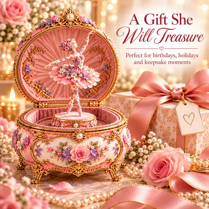 🌸 50% OFF Floral Ballerina Music Box – A Romantic Keepsake With a Magical Butterfly Reveal 🦋
