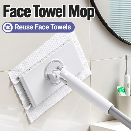🧹 Zero-Touch Flat Mop – Fiber-Lock Grip & Hands-Free Pad Release