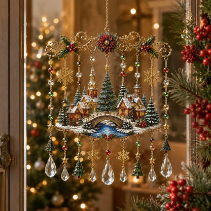 Handmade Christmas stained window decorations