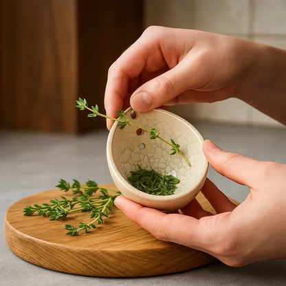 100% Handmade Pottery Herb Stripper