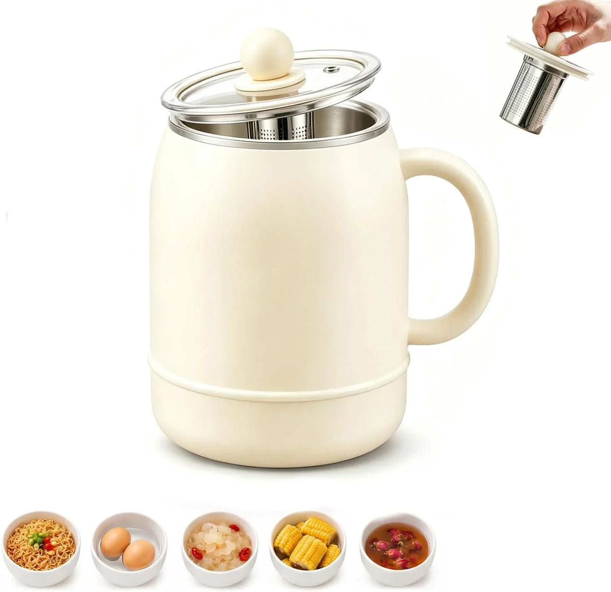 🔥HOT SALE🔥All-Purpose Portable Electric Cooking Pot, Versatile Small Cooker for Soup, Hotpot & Quick Daily Homemade Meals
