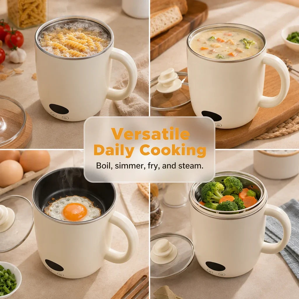 🔥HOT SALE🔥All-Purpose Portable Electric Cooking Pot, Versatile Small Cooker for Soup, Hotpot & Quick Daily Homemade Meals