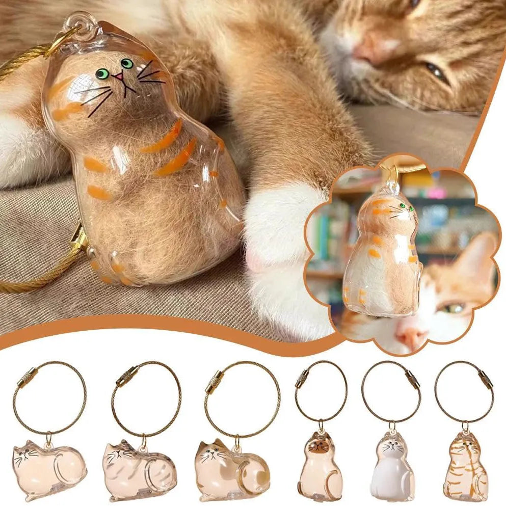 🐾Pet Hair Memorial Capsule Keychain