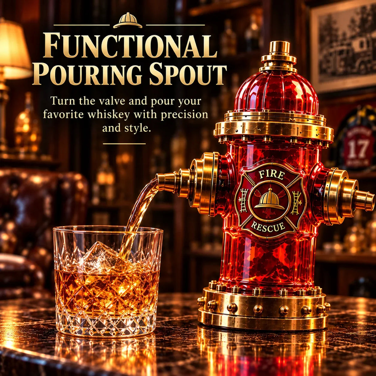 🔥HOT SALE🔥Firehouse Reserve™ — Firefighter Tribute Whiskey Decanter