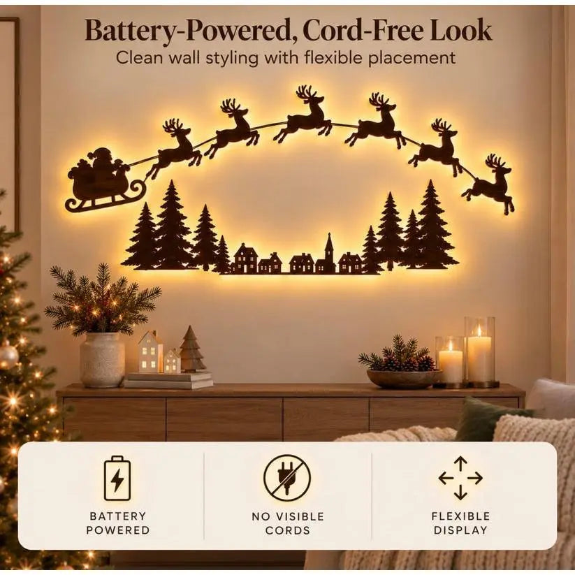🎄🌟 Christmas LED Wall Décor — Light Up Your Holiday Magic!