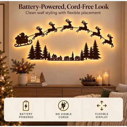 🎄🌟 Christmas LED Wall Décor — Light Up Your Holiday Magic!