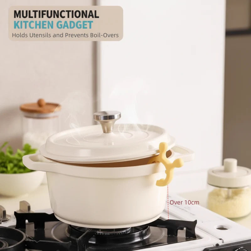 🍳✨ Silicone Pot Handle Spatula Rack – Keep Cooking Utensils Clean & Within Reach