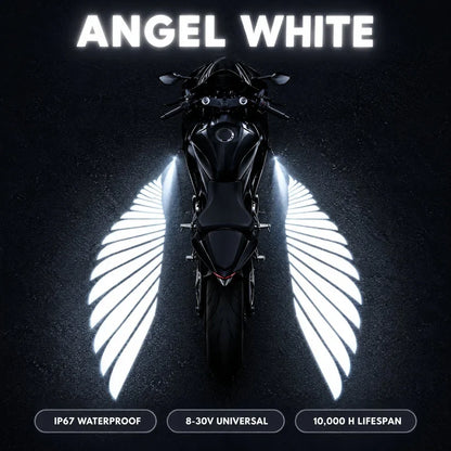 🔥 LAST DAY 50% OFF 🏍️ IP67 Waterproof & Dustproof Angel Wing Motorcycle LED Projector Lights (1 Pair)