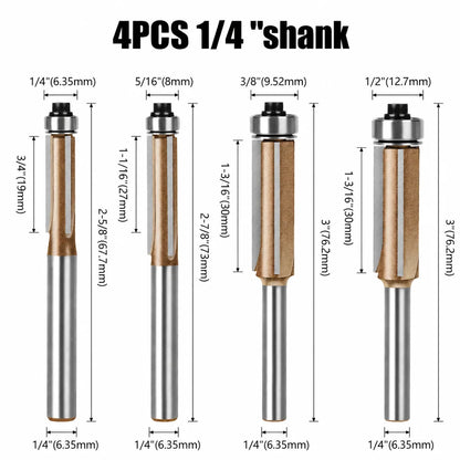 3-Flute Carbide Flush Trim Router Bit