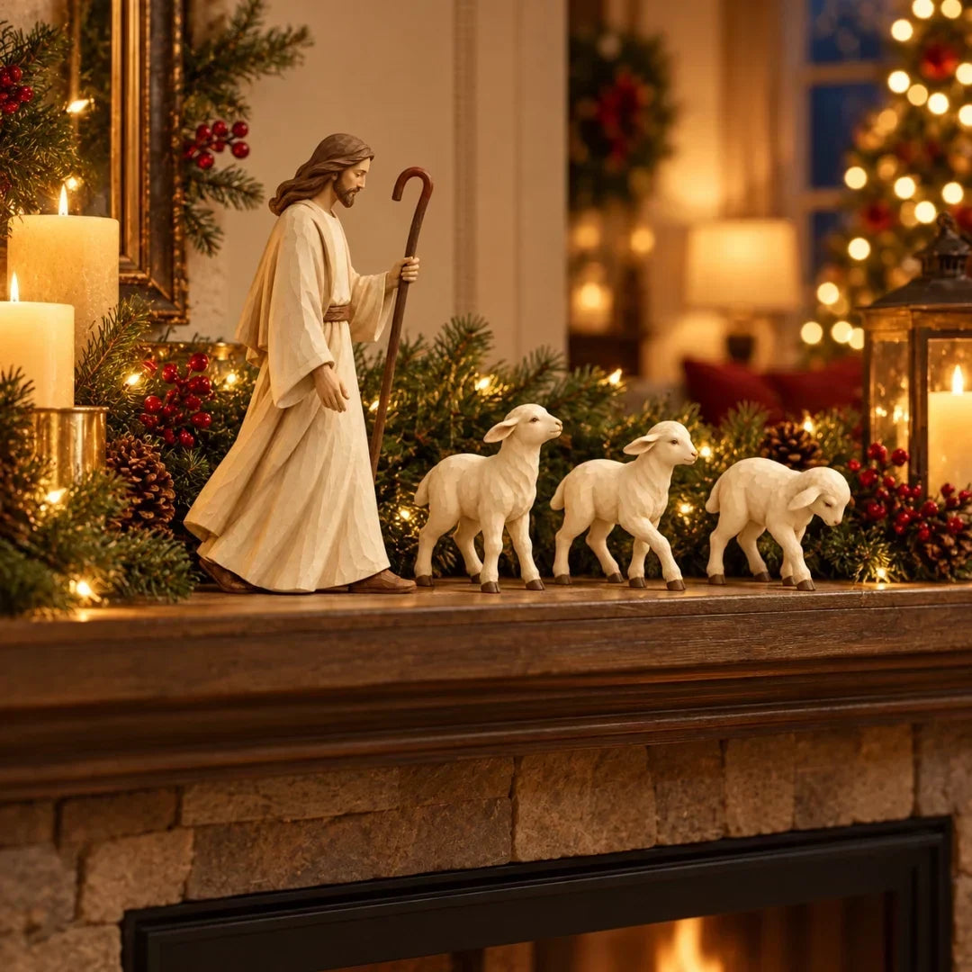 ✝️ Good Shepherd & Lamb Sculpture Collection | Faith-Inspired Home Décor