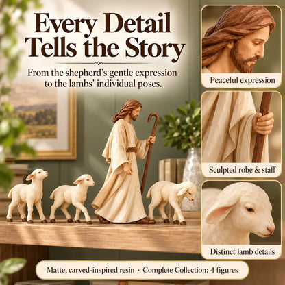 ✝️ Good Shepherd & Lamb Sculpture Collection | Faith-Inspired Home Décor
