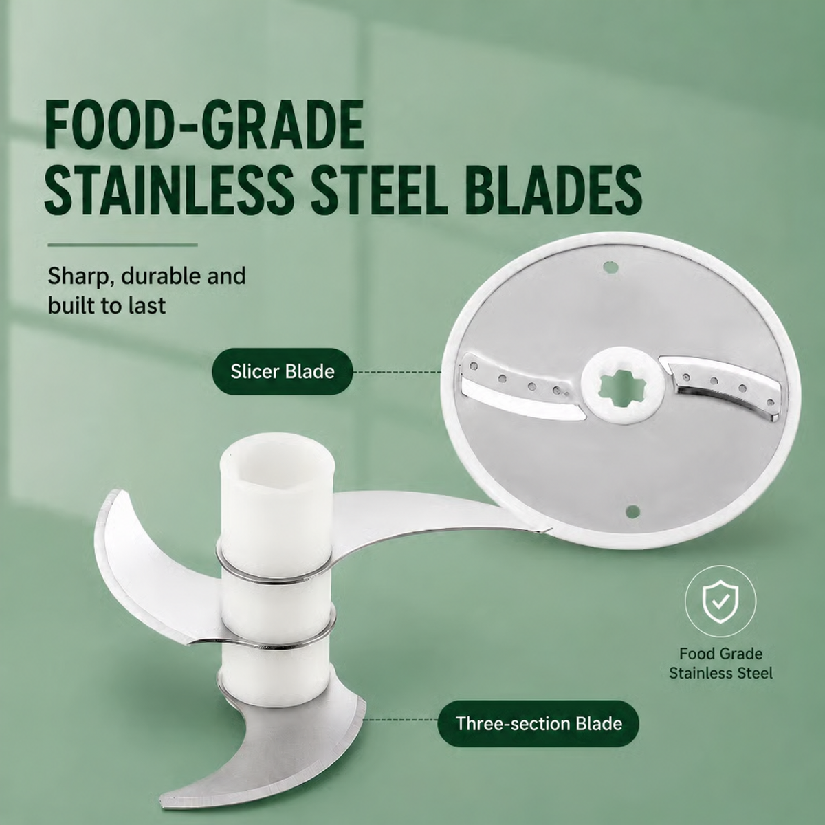📍 4-in-1 Rechargeable Food Chopper – 1200mAh Cordless Food Processor with 40W Motor, Slicer & Chopper Blades
