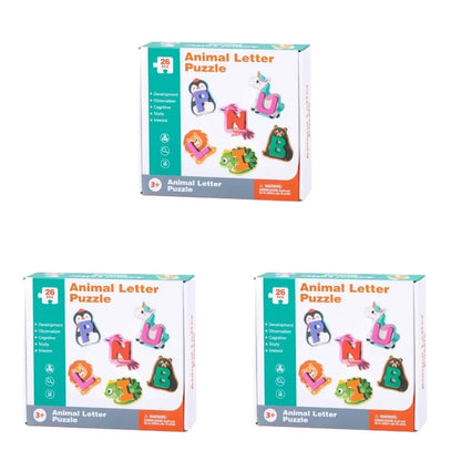 Wooden 26 Alphabet Animal Matching Puzzle for Kids