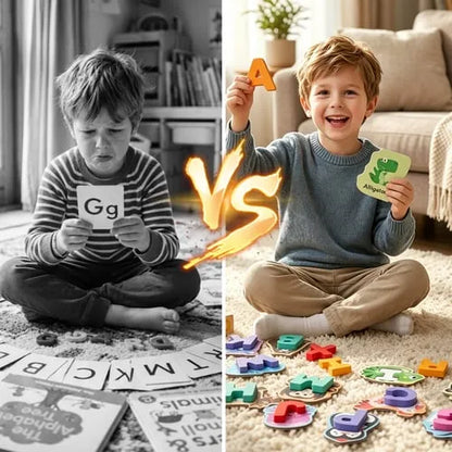 Wooden 26 Alphabet Animal Matching Puzzle for Kids