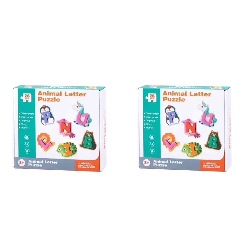 Wooden 26 Alphabet Animal Matching Puzzle for Kids