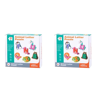 Wooden 26 Alphabet Animal Matching Puzzle for Kids